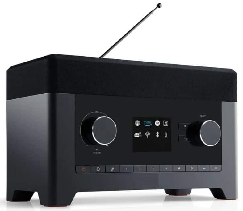 Poste de radio DAB+ noir avec antenne