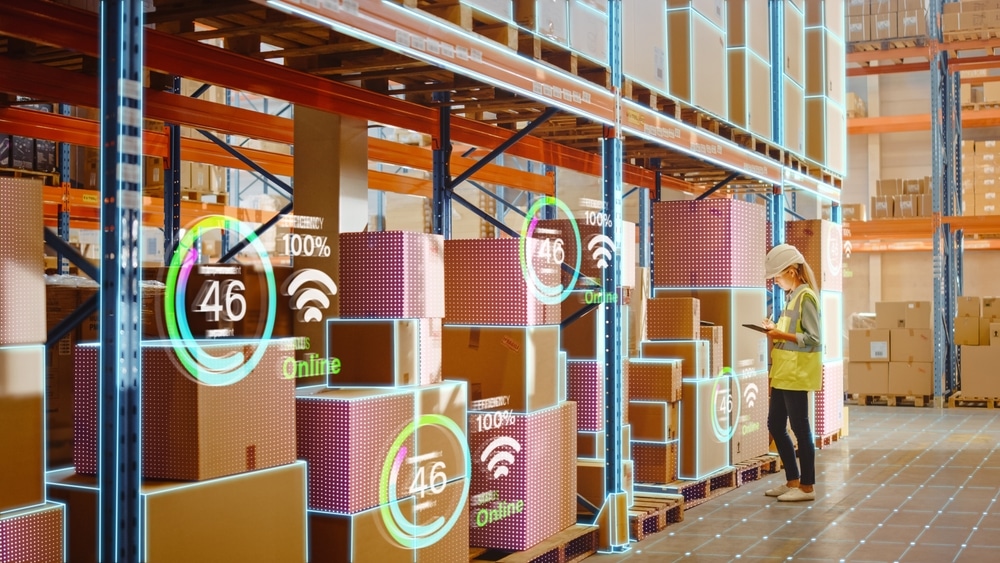 futuristic,technology,retail,warehouse:,worker,starts,inventory,digitalization,with,barcode