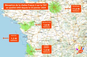 TDF lance la diffusion de la TNT en qualité UHD pour 16 millions de Français : en Île-de-France, dans les Pays de la Loire, en Aquitaine et en Outre-Mer