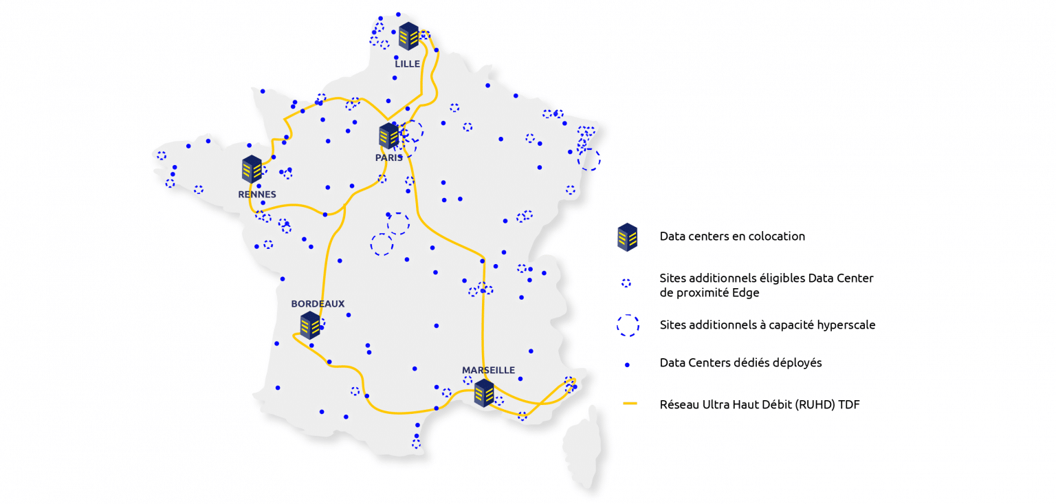 carte implantations datacenters tdf