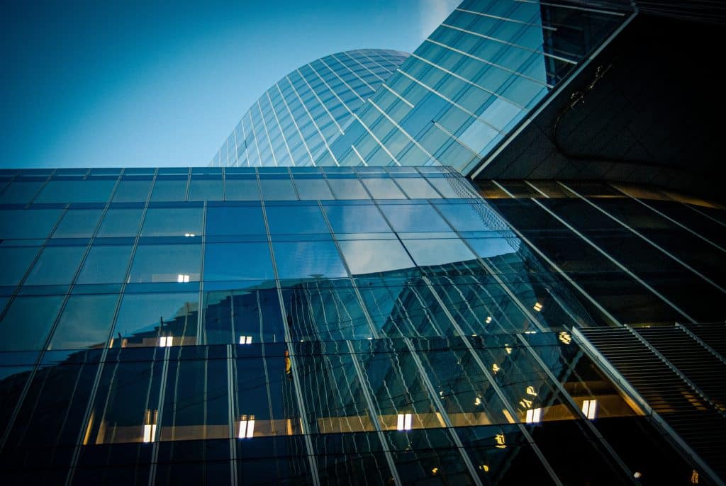 glass,office,building,in,barcelona,,spain