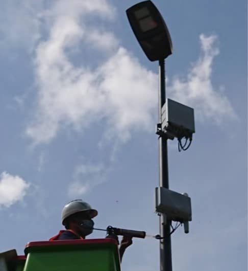lampadaire connecte par TDF
